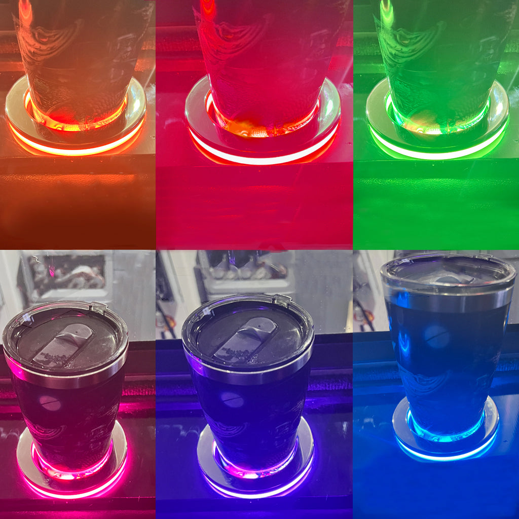 LED Ringed Cup Holder Replacement Marine RGB Collage