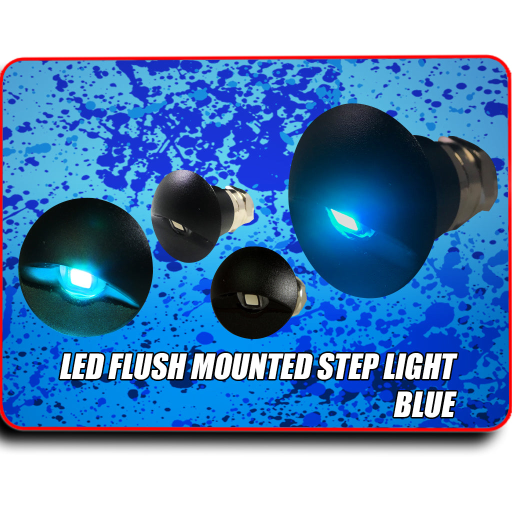 Flush Mounted LED Step Light Blue Boat Down Light Waterproof