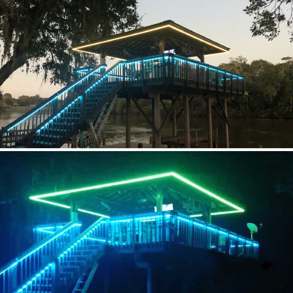 LED Neon around Boat House marine