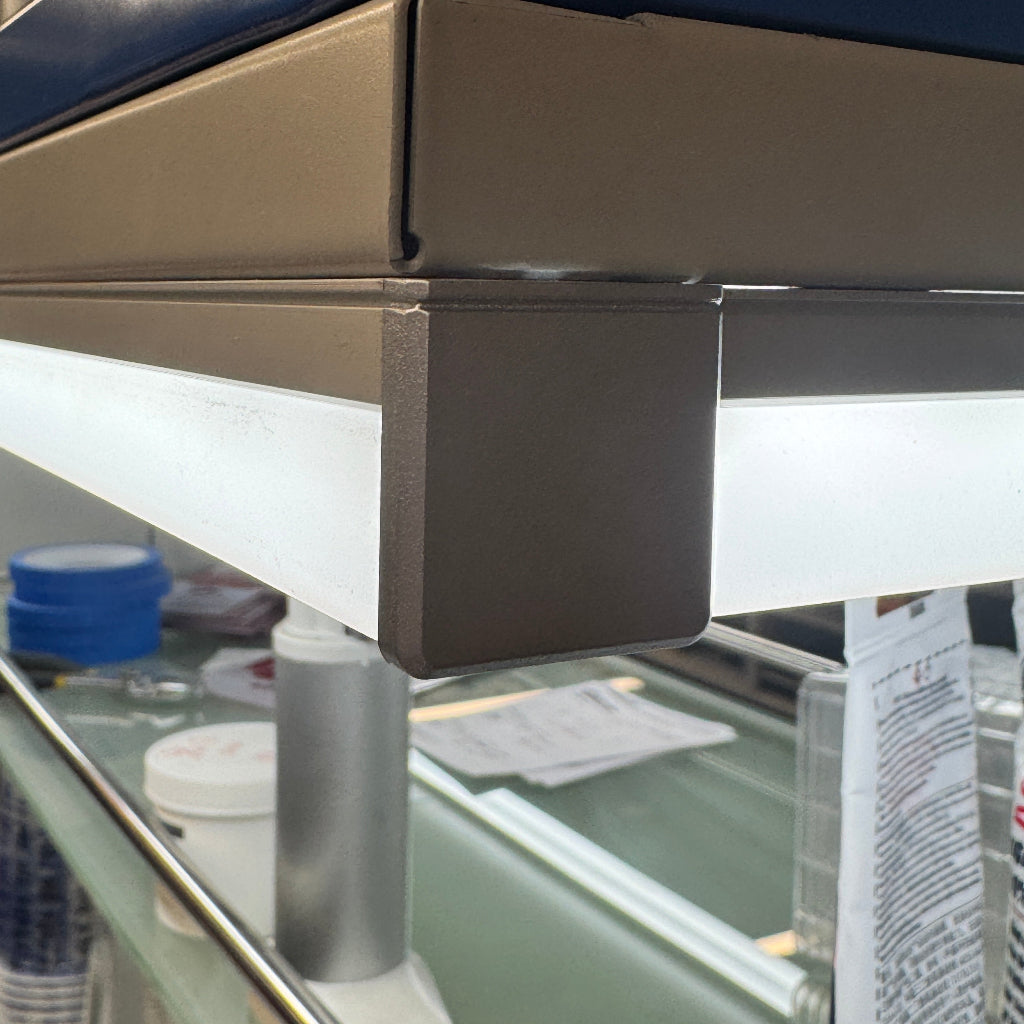 under cabinet lights in Aluminum channel end cap and corner