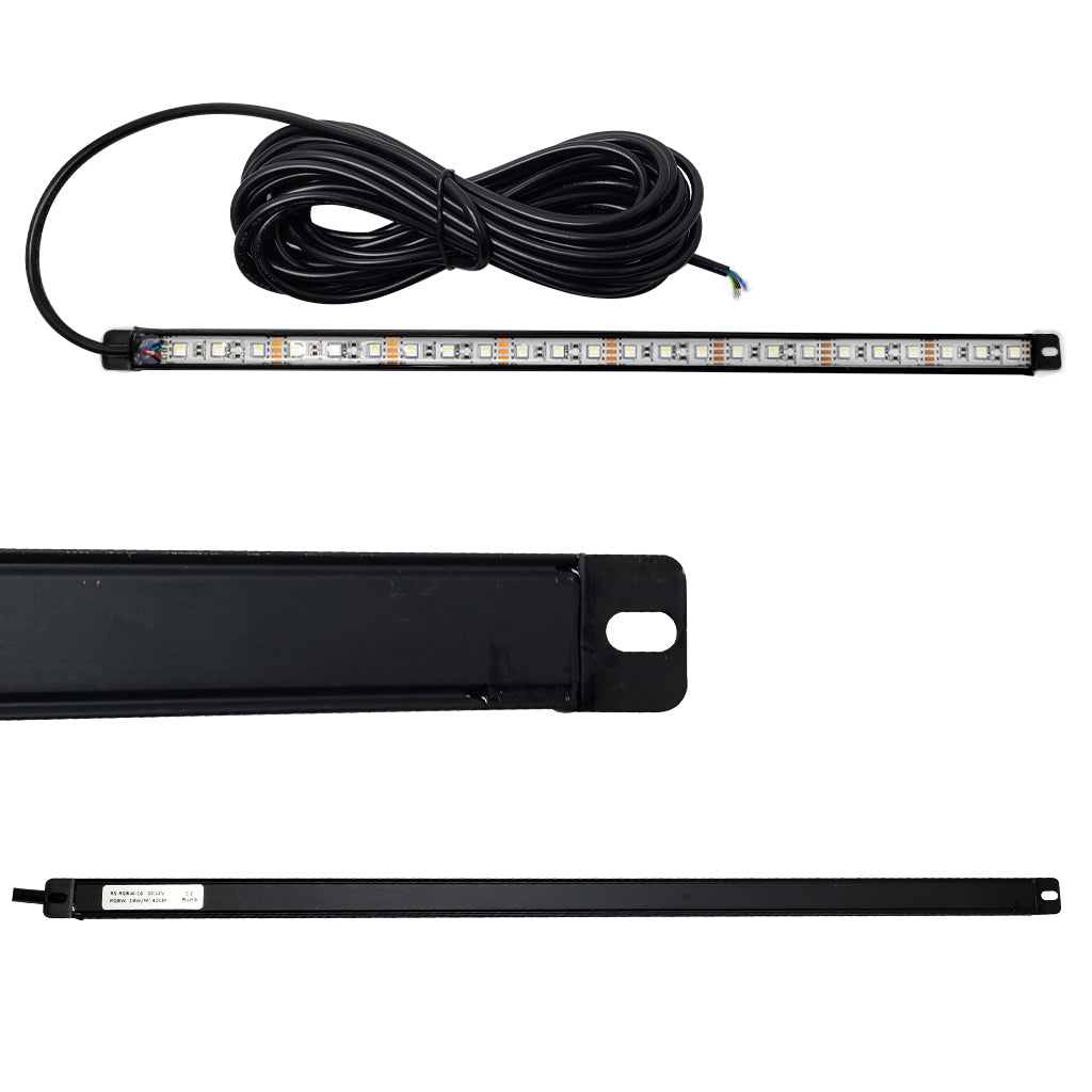 LED Light Strip Black Aluminum RGBW easy install