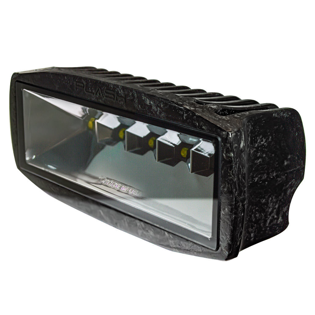 Forged carbon fiber marine LED light engineered for extreme performance. 