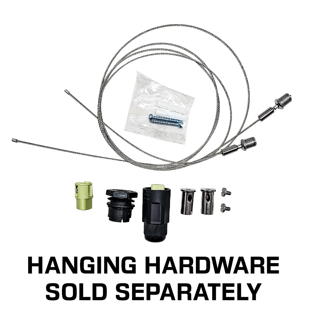 Plash Tri proof LED hanging hardware kit on white background