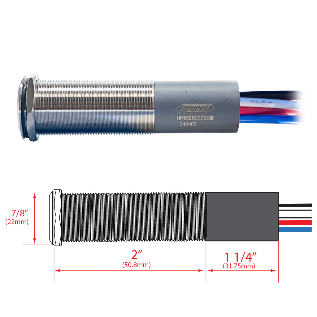 Harsh Environment Dual Output Marine Switch 3Ft Copper Tinned Marine Wire