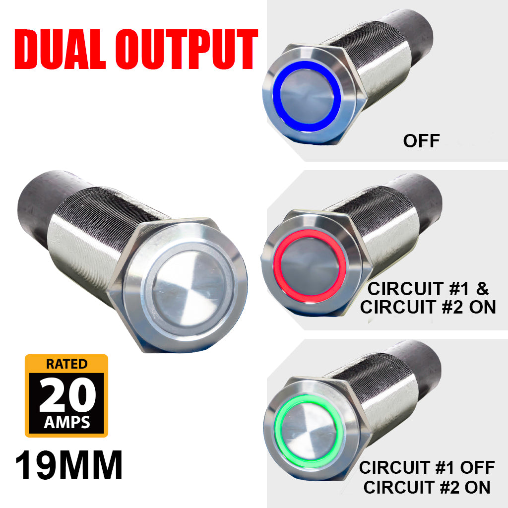 REVERT Dual Output Marine Push Buttons Functions