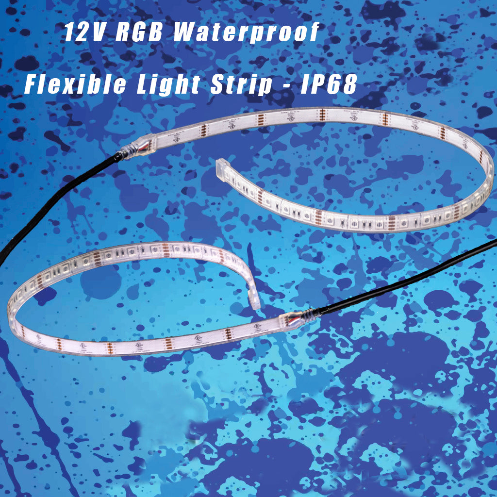 Waterproof Flexible Light Strip - IP68 - 12V RGB Color Changing