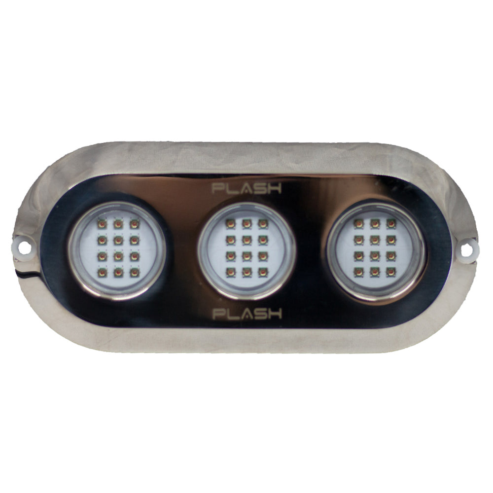 PlashLights Marine Underwater Transom Lights RED Stainless Steel