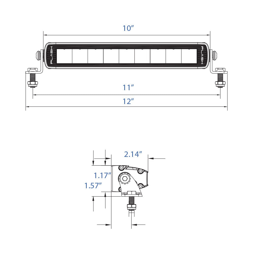 SRX2 Series Light Bar Dimension Diagram