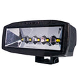 Forged carbon fiber LED marine light bar with reflective surface on a white background