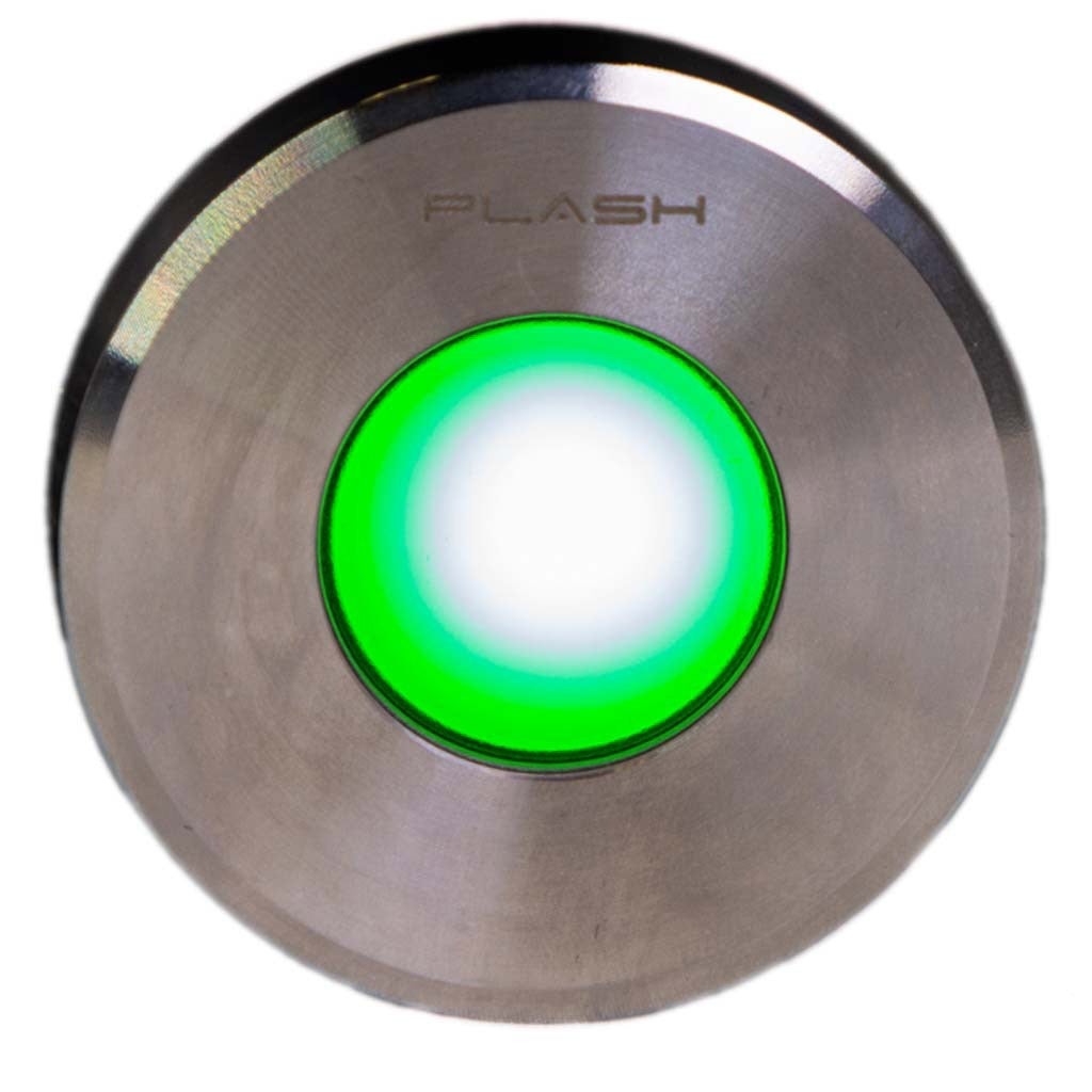 Gravity LED Light - Stainless Steel - Green