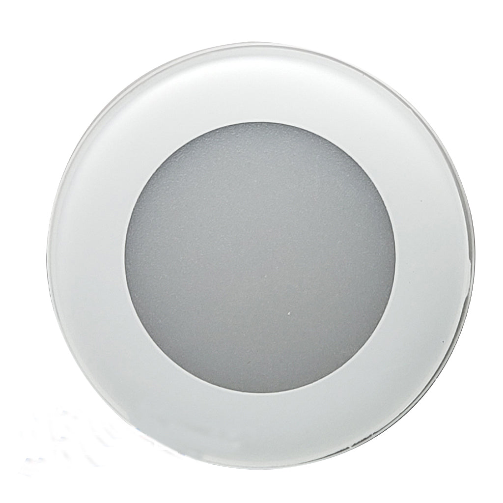 Frosted White Durable Lens Light.  Surface Mounted. RGB LED Decklight. Plashlights.