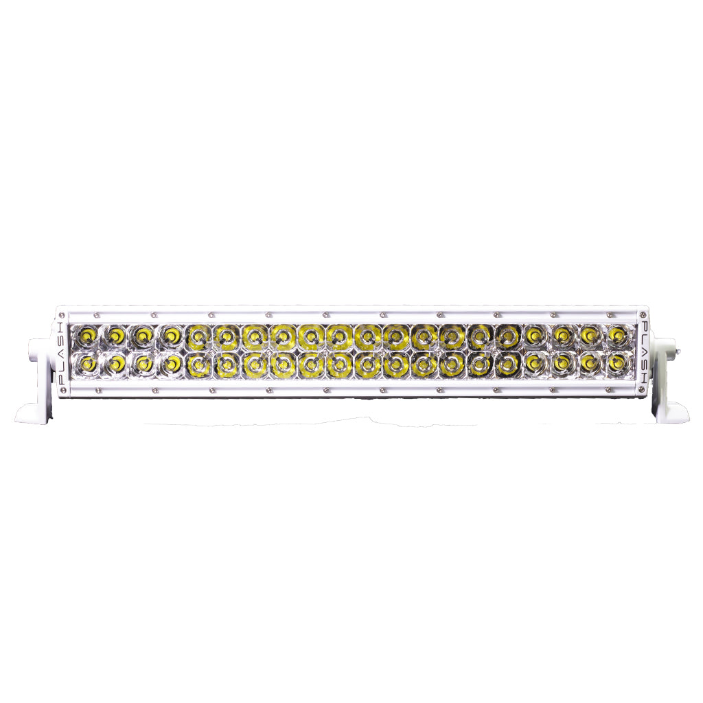 PLASHLIGHTS 16" White Marine LED Light Bar for Boat Grab Rail Best Beam Pattern