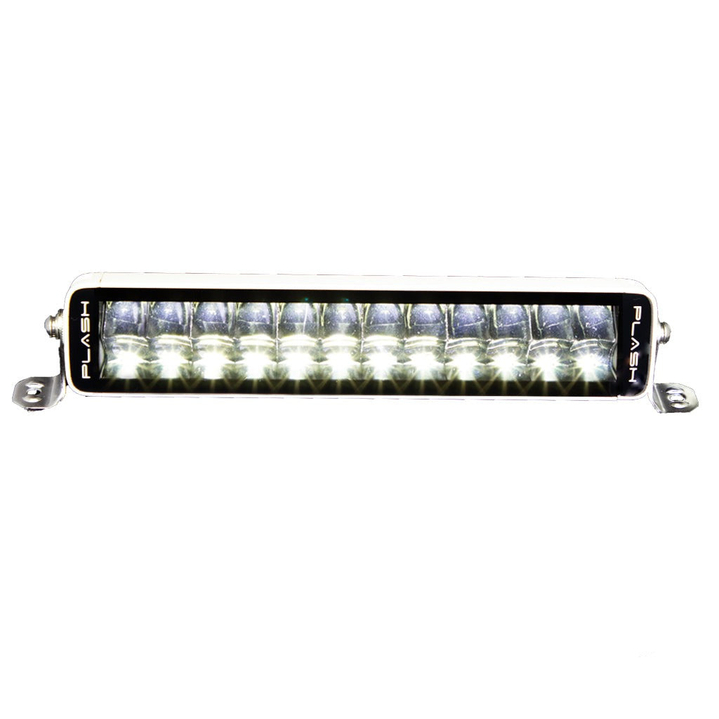 12" X2-Series LED Light Bar in White Housing PLASH Light Turned on
