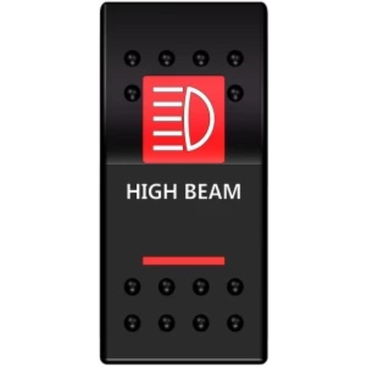 High Beam Illuminates Red