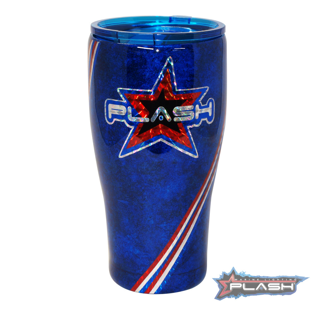PLASH Tumbler - 32 Ounce Plash Stainless Steel Tumbler Cold Hot Drink Prism Star Curved