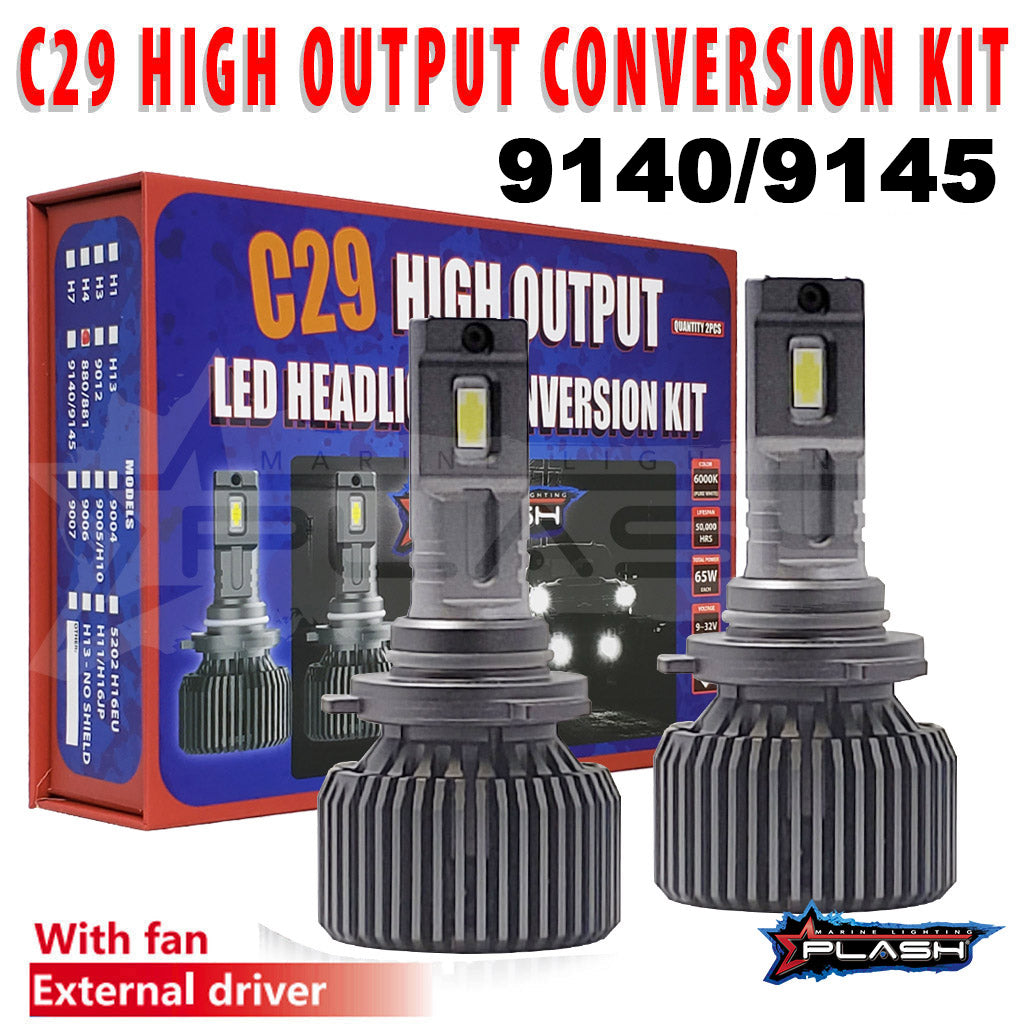 C29 High Output LED Headlight Conversion Kit | 9140 / 9145