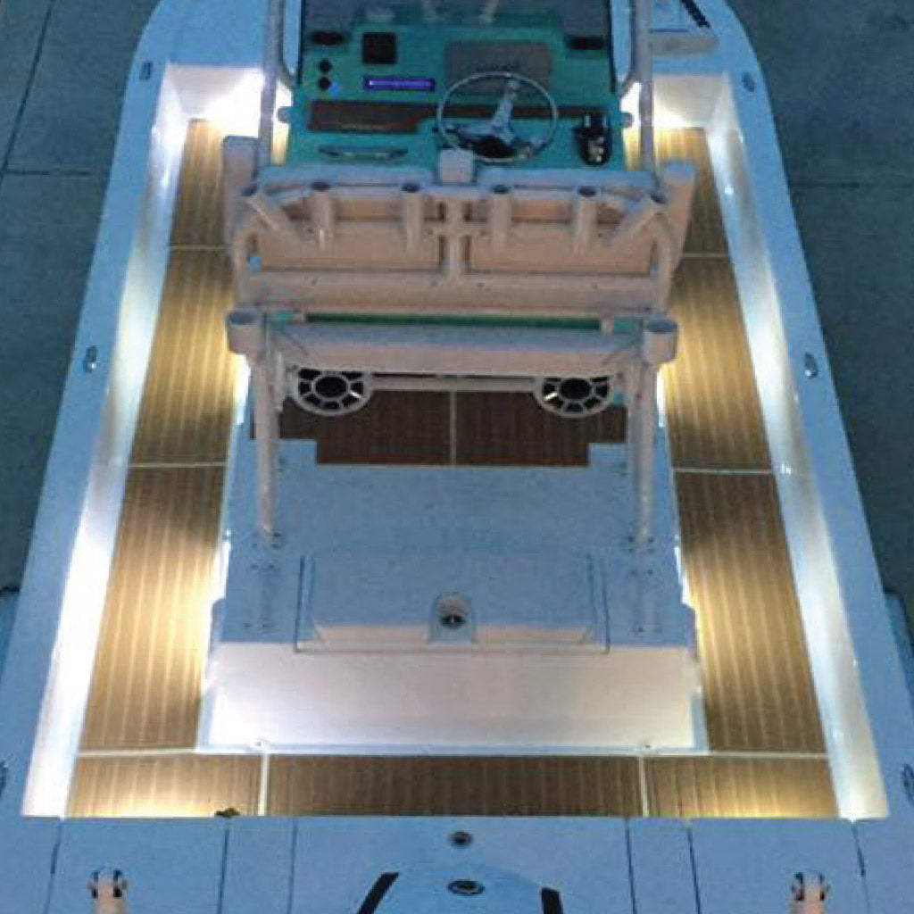 CORPUS - RGB Carbon Fiber LED Deck Light - White Housing