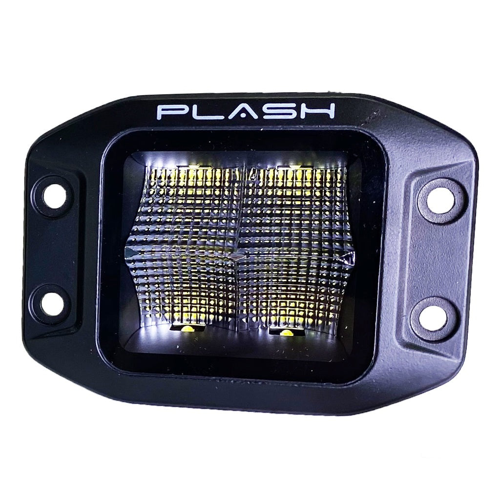 X2-Cube - FLOOD Black matte powder coated housing Extremely Bright Blacked Out Design Deautch Connector Plash Marine