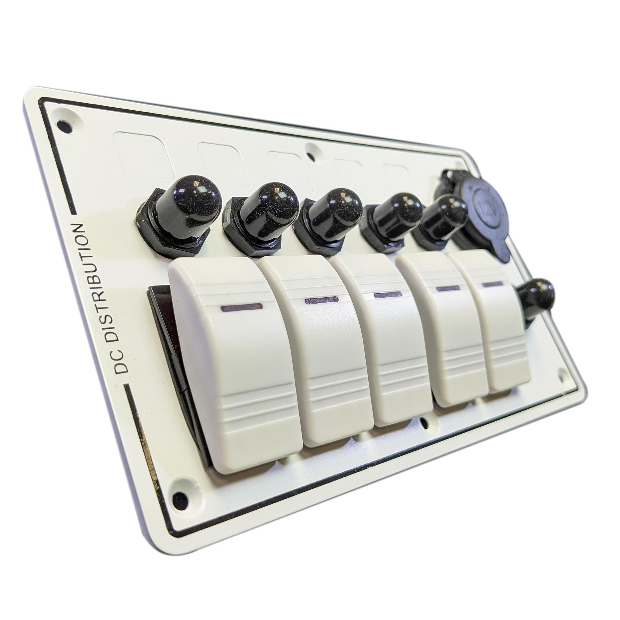 5 Switch Panel with Breakers - Marine