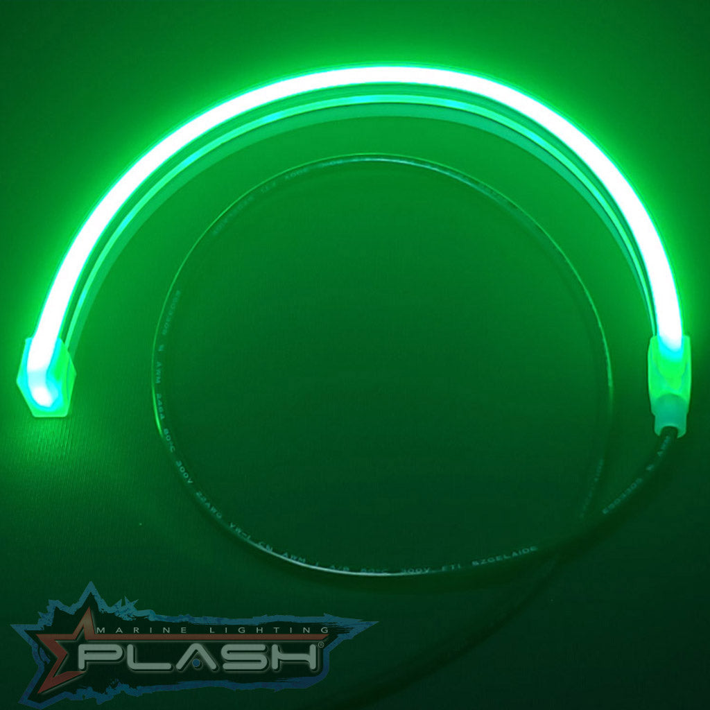 12V Neon Mercury Flexible Light Collage Waterproof RGB Extremely Bright Silicone Sealed Kit Green Color