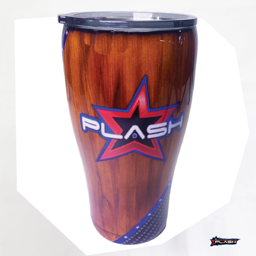 PLASH Tumbler - 32 Ounce Plash Stainless Steel Tumbler Cold Hot Drink Star Curved BACK