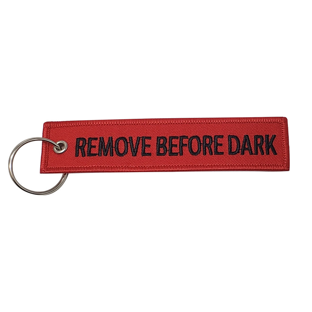 Heavy Duty Keychain Twill Polyester Embroidered Promo Plashlights Brightest LED Lights Back View