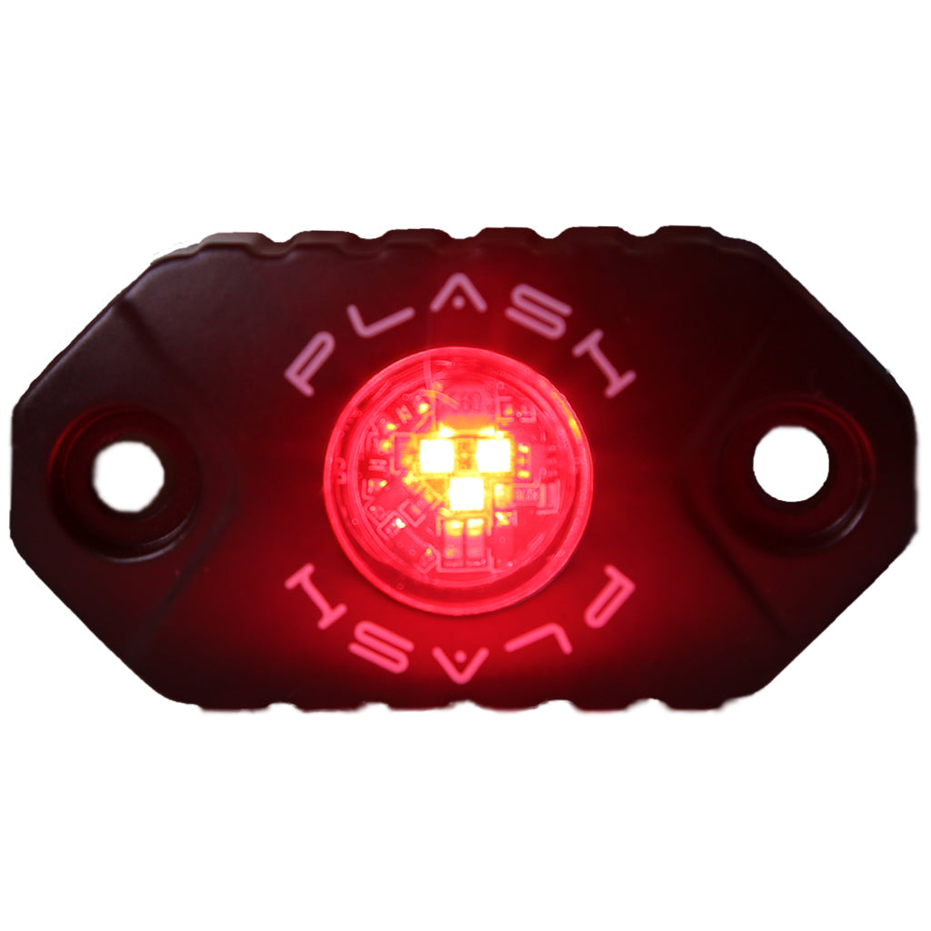 RED LED Rock Lights SEMA Truck Underglow Accent PlashLights