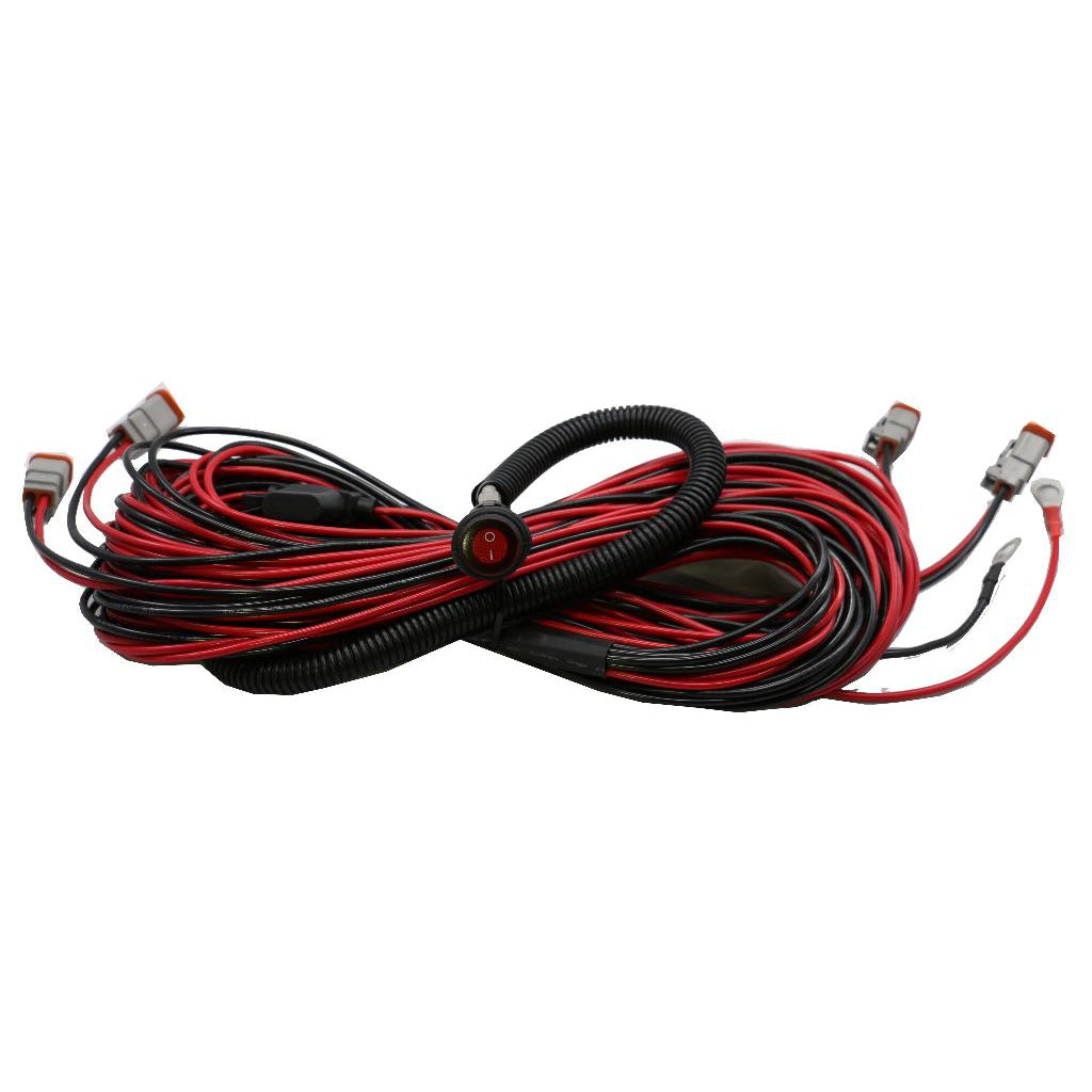 RED LED Rock Lights SEMA Truck Underglow Accent wiring harness
