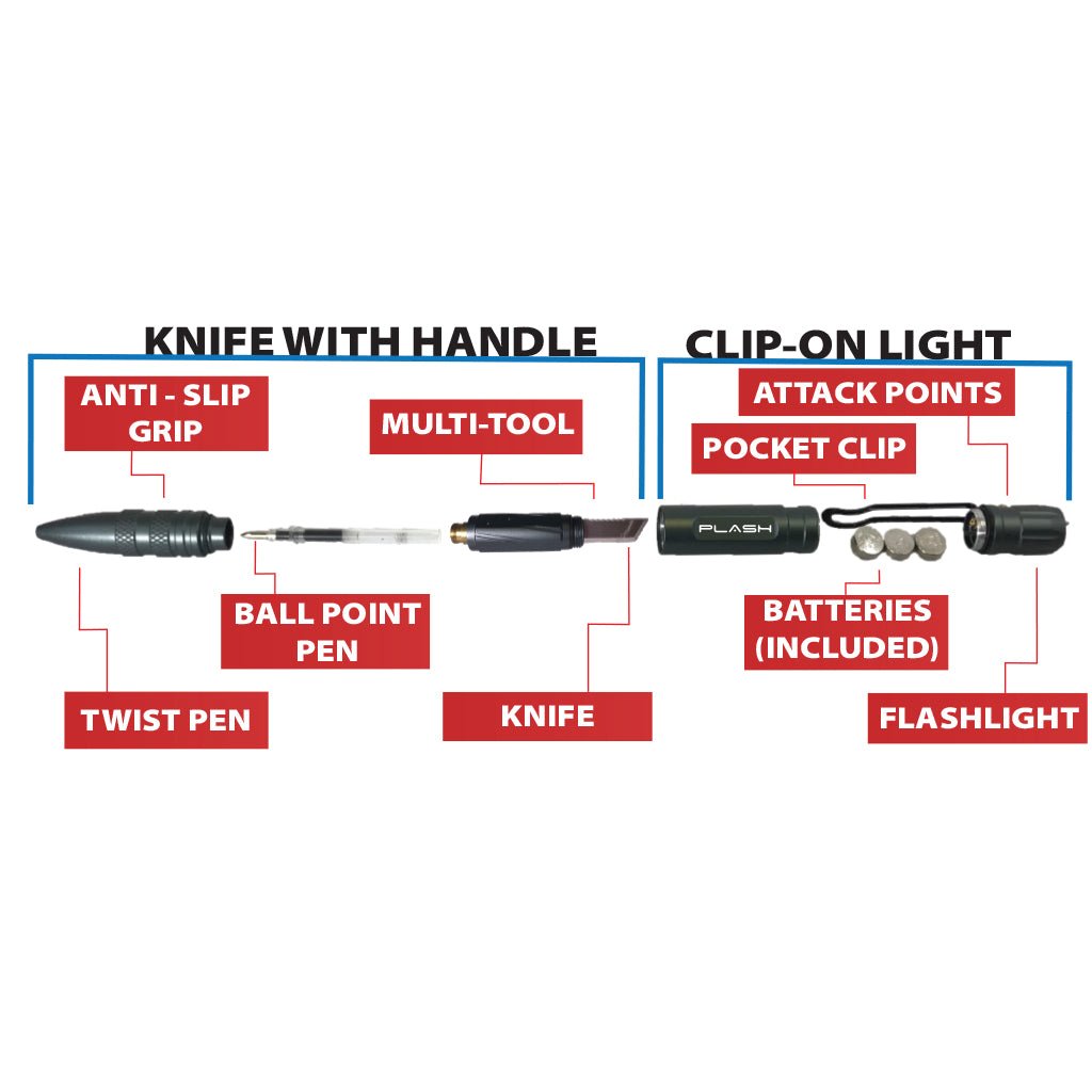 PlashLights MultiFunctional Tactical Pen Chart 