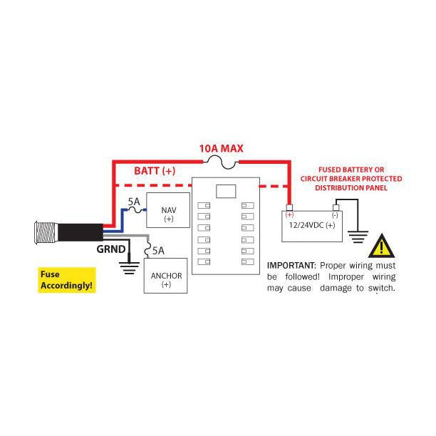 BocaTech Mini LED Nav/Anchor Switch - 2 Channel