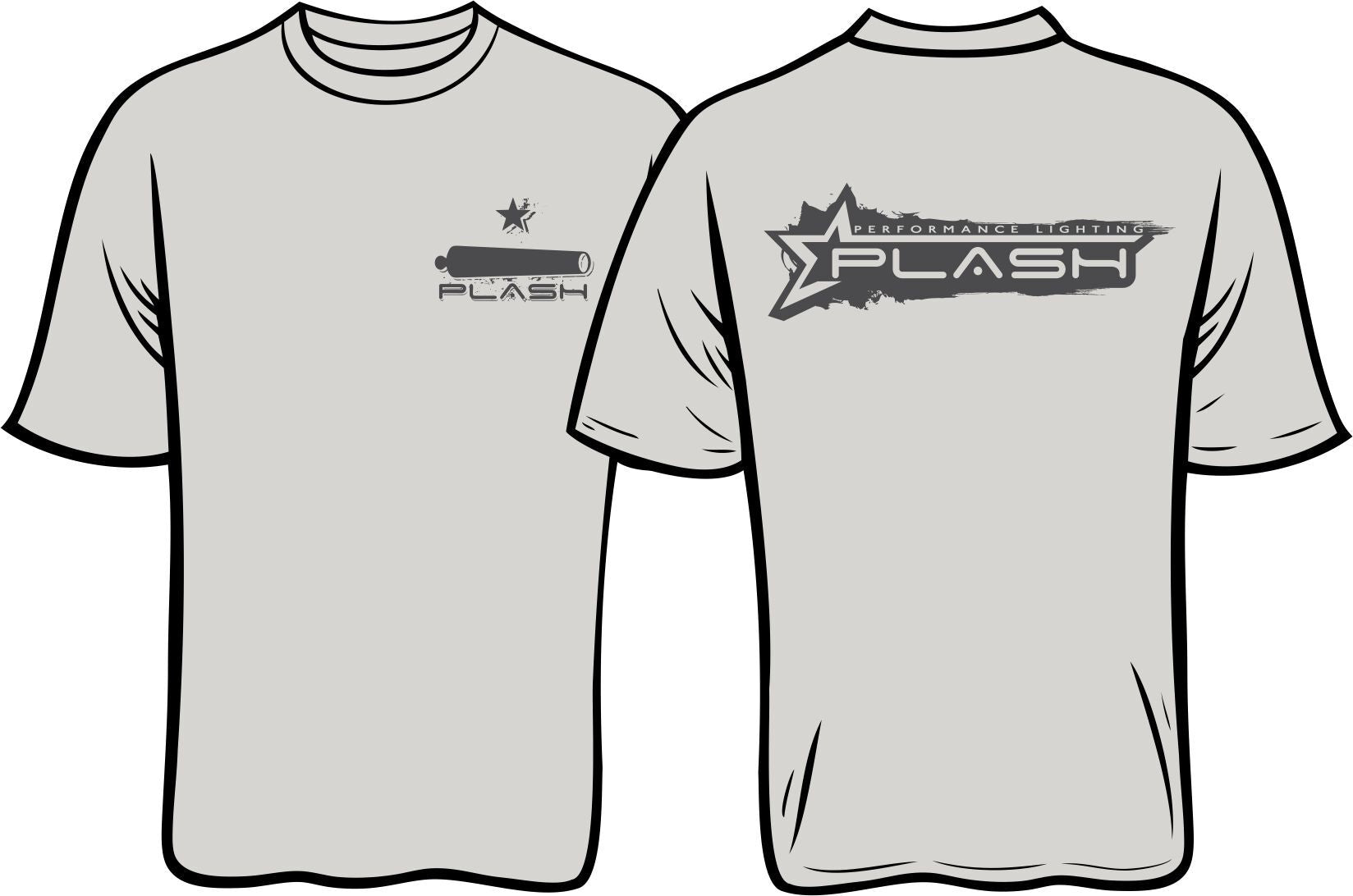PlashLights T-Shirt: Light Gray